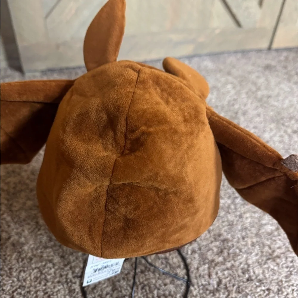 Ecopals plush brown bat hat New with tag